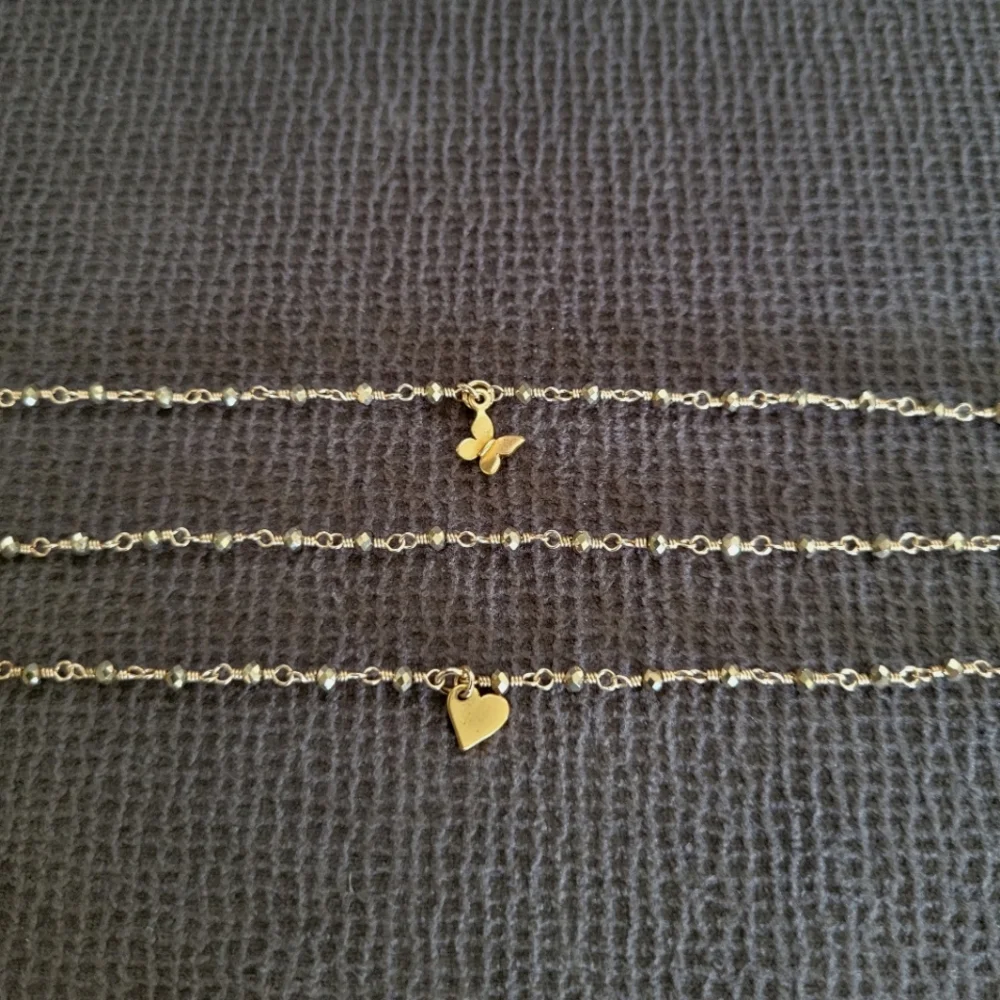 ✨️HP✨️ Dainty Gold💛 Pyrite Bracelet Trio3️⃣ - NWOT - Picture 11 of 15